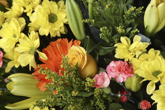 Centro ámbar de flor silvestre base 1