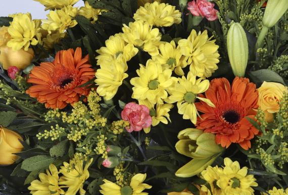 Centro ámbar de flor silvestre base 3