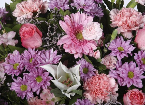 Corona rosada de flor silvestre medium 4