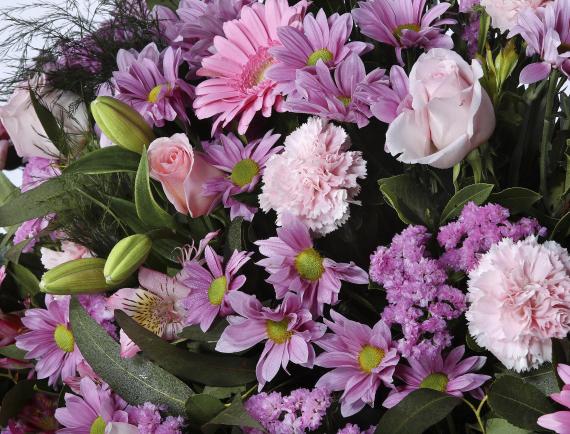 Medallón de flor variada rosada 1