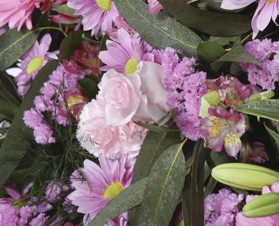 Medallón de flor variada rosada 2