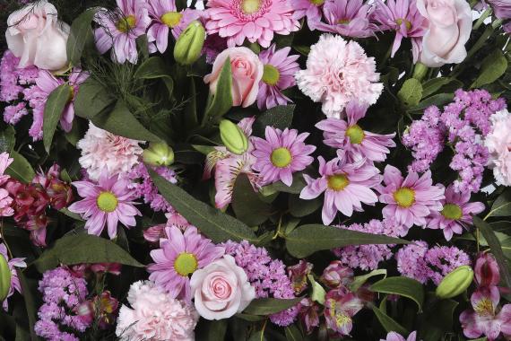 Medallón de flor variada rosada 3