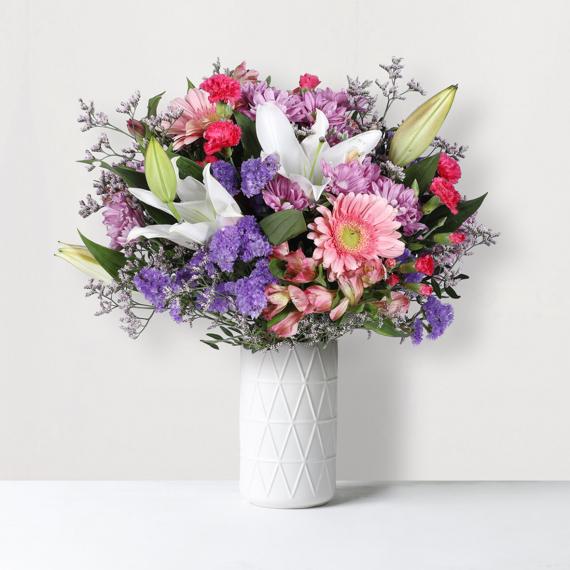 Bouquet rosado de flor silvestre