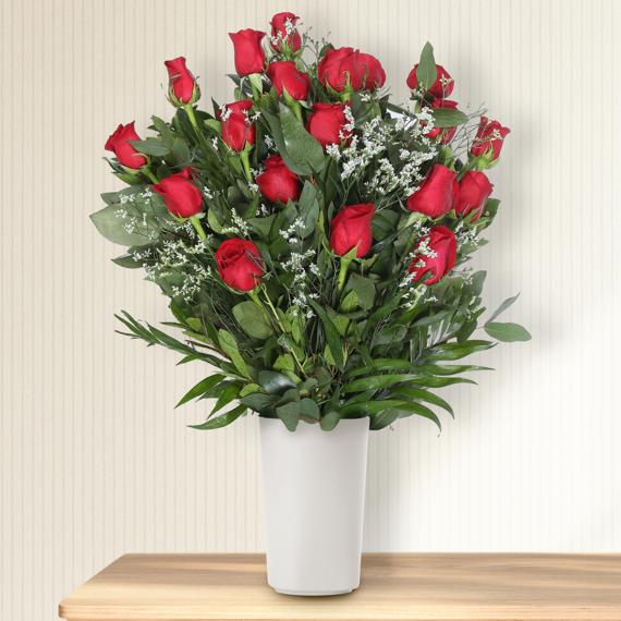 Ramo de 24 rosas rojas