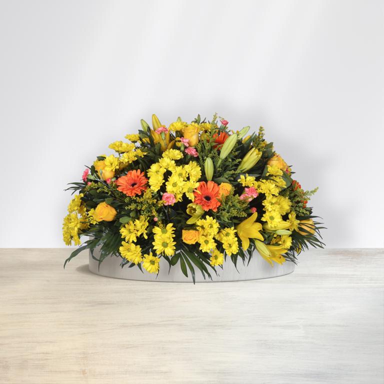 Centro ámbar de flor silvestre base